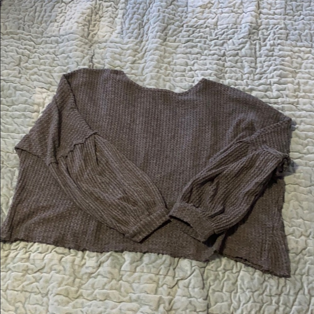 Gray, open back top